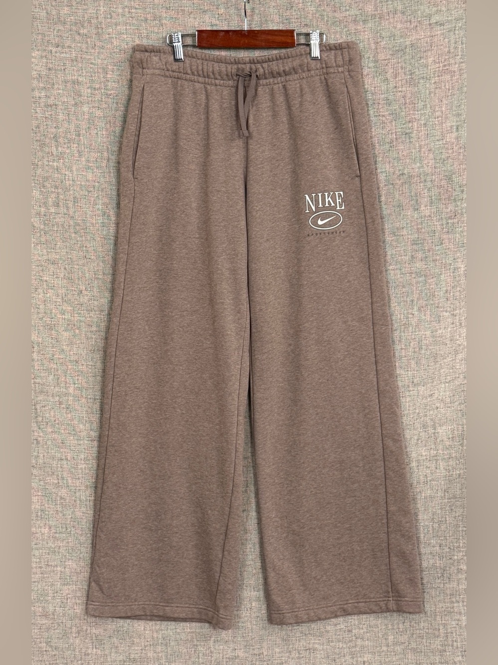 Nike Sportswear Taupe Wide Leg Sweatpants- Matching Pullover In My Closet!
